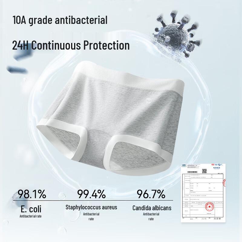 MaoRen Women's Antibacterial Cotton Seamless Boxer Briefs