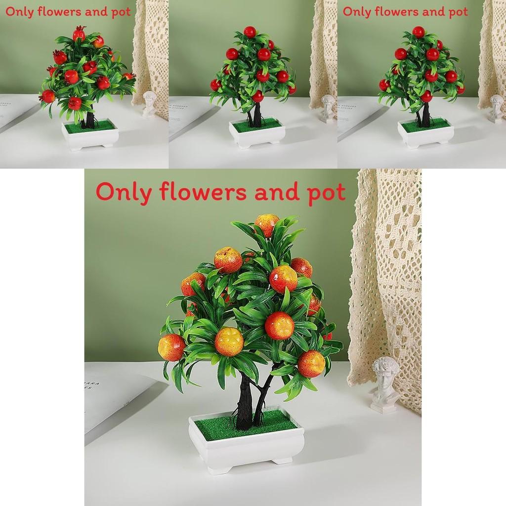 Faux Fruit Tree Decorative Display For Living Room Photography Props Rich Foliage Collection