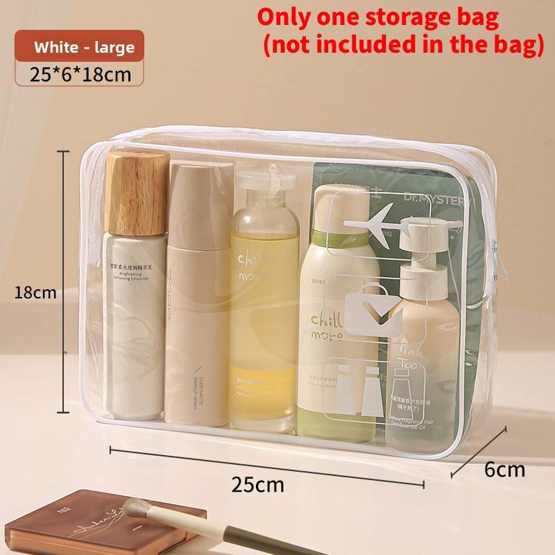 Modern Minimalist Pvc Travel Toiletry Bag With Large Capacity For Cosmetic And Bathroom Storage
