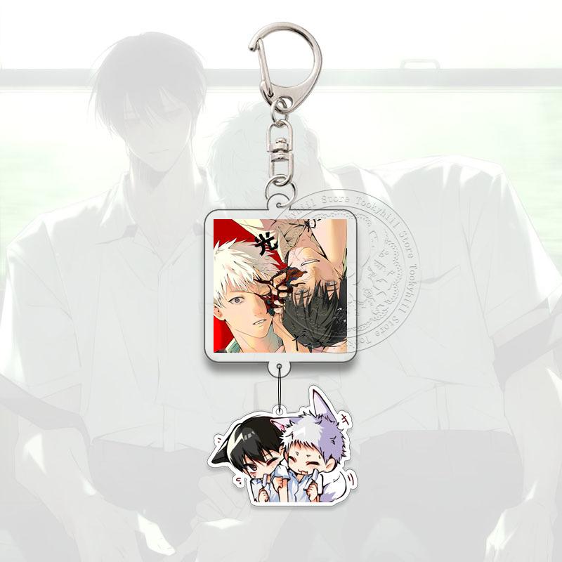 The Summer Hikaru Died Keyring Anime Cartoon Cartoon Q Version Kawaii Acrylic Pendant Keychain Bag Decorate Accessories Gift