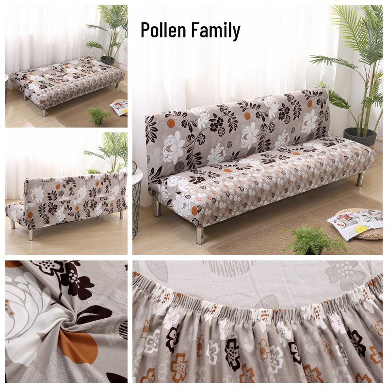Elastic Non-Slip Printed Sofa Bed Cover Without Armrests