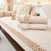 French Cream Style Sofa Cushion Four Seasons Universal Leather Sofa Cover Plush Thickened Cushion Cover Towel
