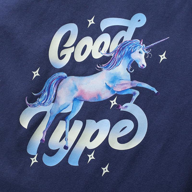 Cartoon Print Girls' T-shirt Short-sleeved Summer Wear Children's Cotton Top Pure Cotton T-shirt