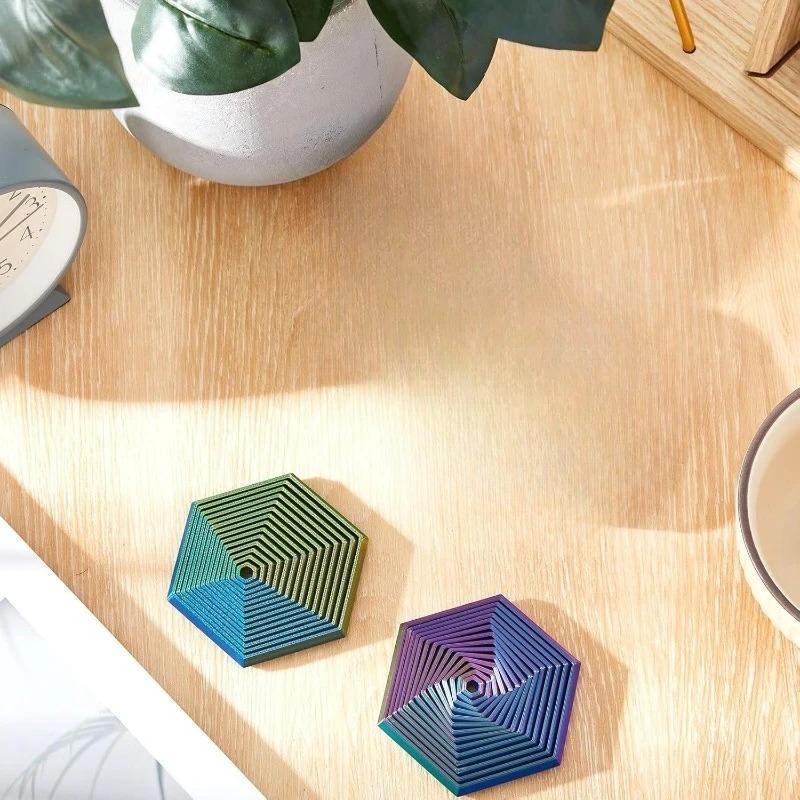 Fractal Fidget Hexagon 3D Printed Anti Stress Sensory Tool for Adults Meditation Tool Spiral for Anxiety Relief Birthday Gift