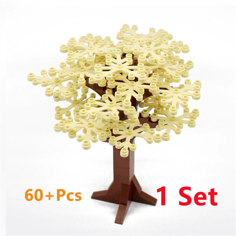 Bausteine Baum Blume Sets Stadt Pflanze Garten Bonsai Wald Natürliche Stadt Straßenansicht Park Dschungel MOC Modell Spielzeug Für Kinder