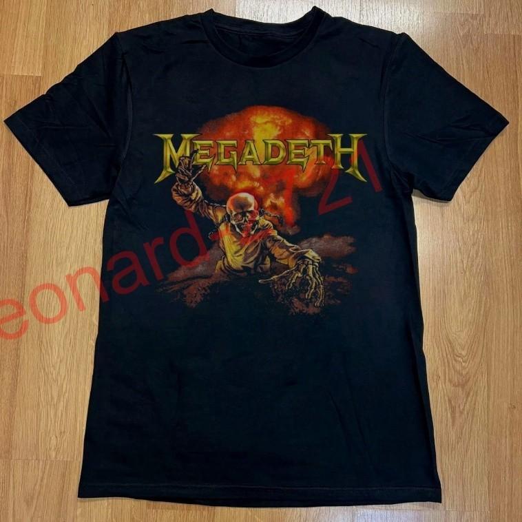Vzácné tričko Megadeth 1987, Unisex černé bavlněné tričko, Velikost S-5XL