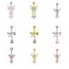 Elegant Dangled Belly Ring Bow Curved Barbell Trendy Butterfly Navel Piercing  Women Jewelry