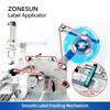 ZONESUN ZS-TB805 Semi-automatic Bottle Stick Mark Labeling Machine PET Plastic Cans Lighter Water Milk Juicer Hexagon