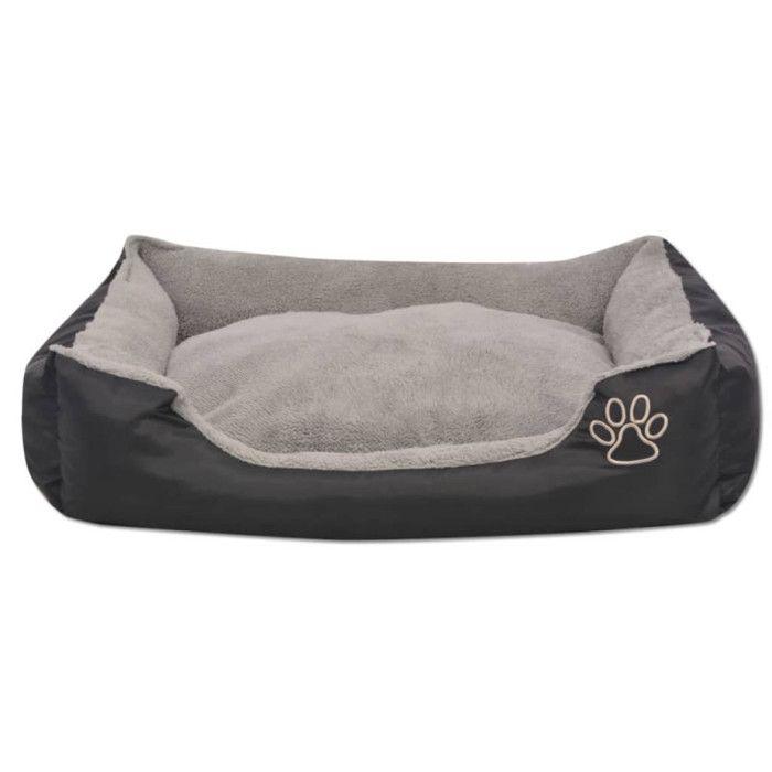 Lit pour chiens - vidaXL - Taille XXL - Noir - Rembourré - Antidérapant