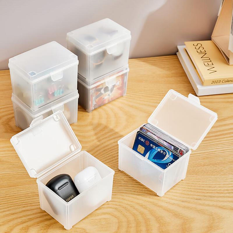 1/2Pcs Card Storage Box For Game Cards Trading Cards Sports Cards Playing Card Case Clear Stackable Card Storage Box