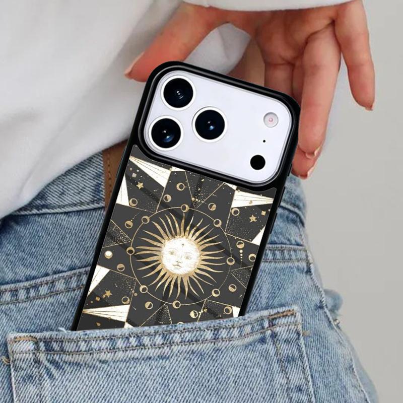 Suns Moons Astrological Phone Case for iPhone 17ProMax 12 13 14 15 16e 17 Pro Max Plus Air Cover