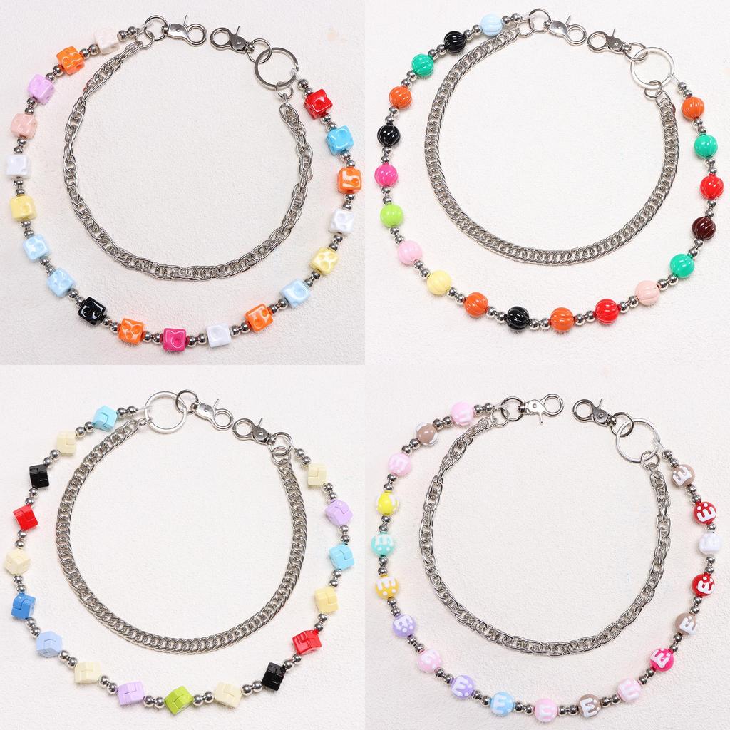 Hip Hop Double Layer Belt Chain For Men And Women With Metal Clips Fashion Jeans Accessory