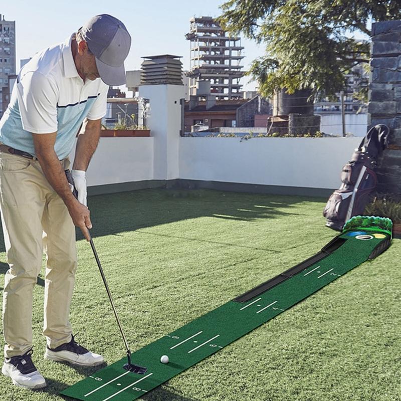 Light weight ABS Golf Practice Mat with Noise Reduction Surfaces for Quiet Durability Use at Homes or Course