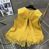 2026 Sleeveless Slimming Lace Camisole - Age-Reducing Patchwork Bow Top for Women's Summer Commute