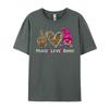 PEACE LOVE Fall Clothes Aesthetic T Shirts Slogan Clothing Men T Shirts