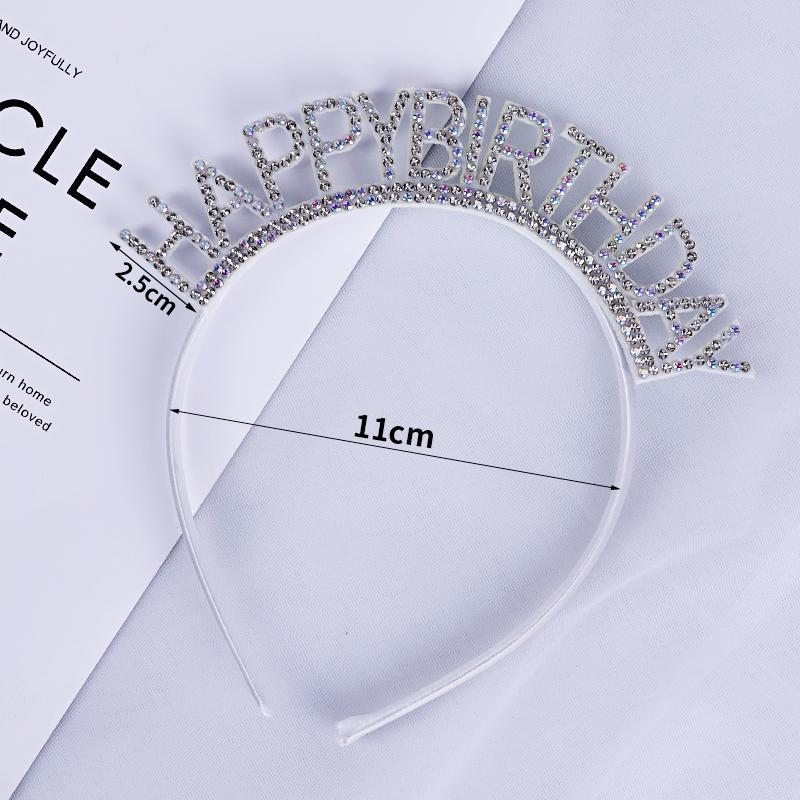 Irisierendes Diamantperlen-Geburtstags-Stirnband & Hut Party-Accessoires