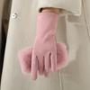 Women's Winter Plush Lined Warm Windproof Cold-Proof Touchscreen Gloves, 1 Pair
