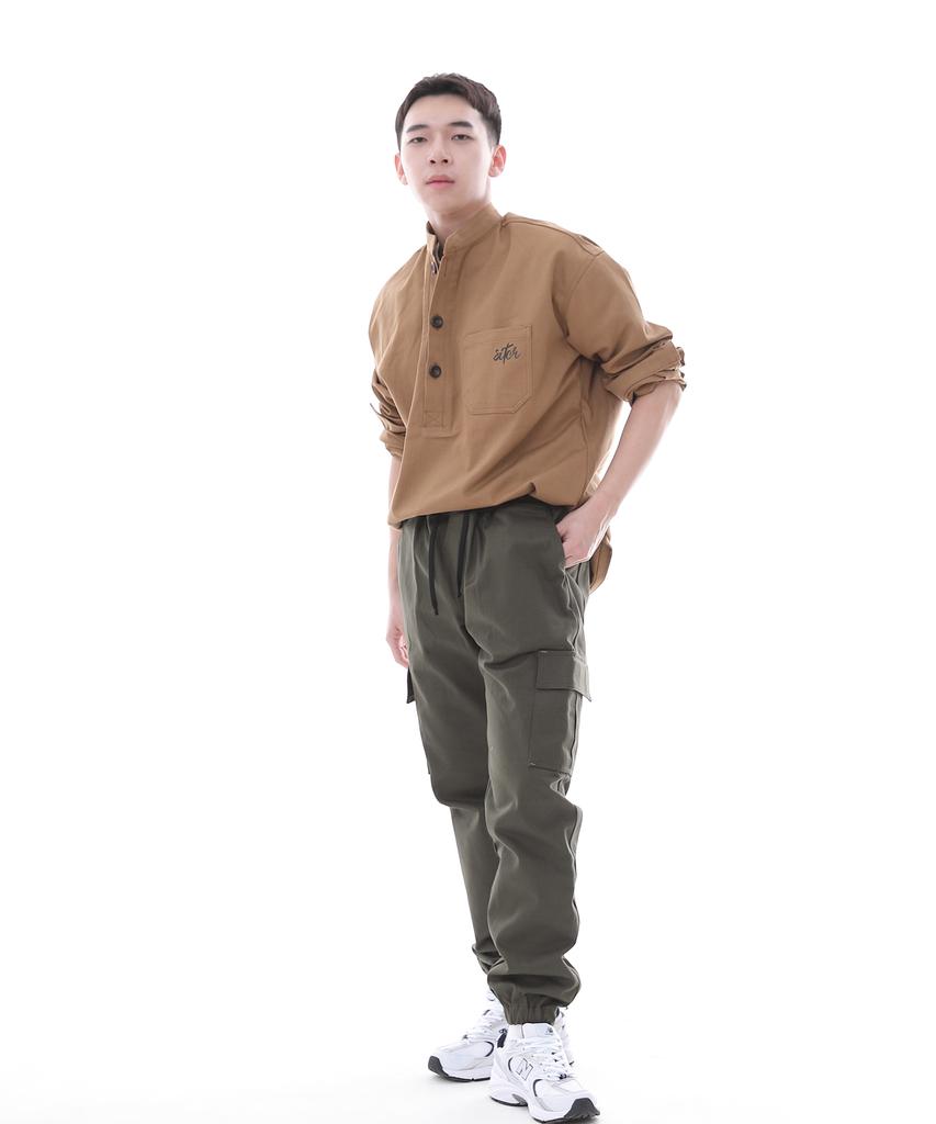 Seinteukeulu Retroline Cargo Jogger Pants Rl-311Cj Khaki