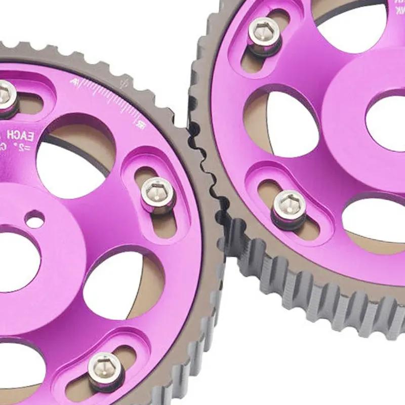 2pcs Cam Gears Timing Gear Pulley Kit Aluminum Adjustable Engine Pulley Sprocket Timing Cam Gear For Toyota Supra 1JZ 2JZ DOHC