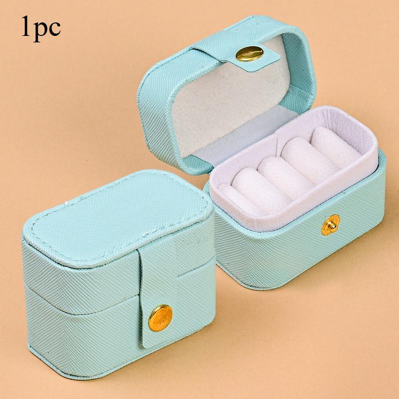 Mini Jewelry Storage Box, with A Button Flip Decoration Storage Box, Simple Ring Necklace Earrings Storage Box, Display Gift Box