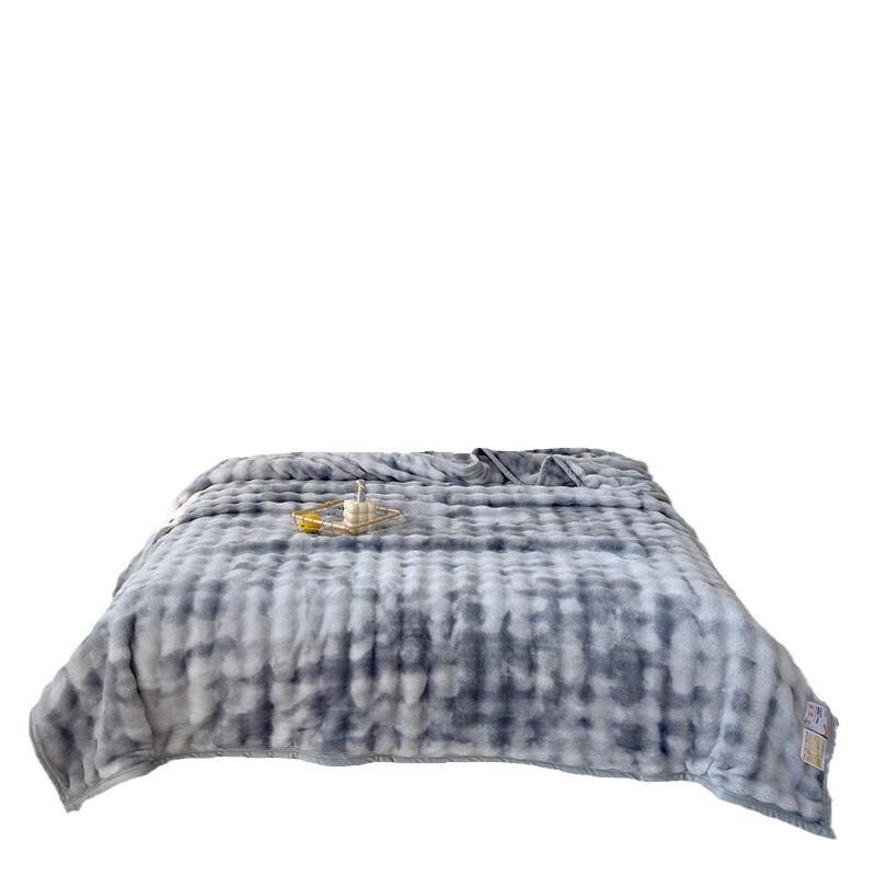 OEING Tokas Bubble Velvet Rabbit Plush Sofa Throw Blanket