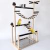 Interactive Large Bird Gym Natural Wood Construction Grinding Scratchers Mental Stimulation Activity Stand