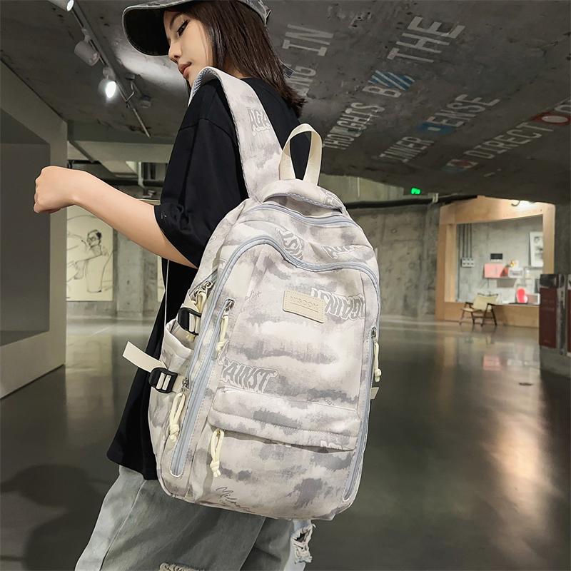 Graffiti Print Student Schoolbag Unisex Large Capacity Travel Backpack
