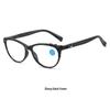 Retro Cat-Eye Blue Light Blocking Reading Glasses for Women, European & American Fashion, Spring Hinges, HD Prescription.
