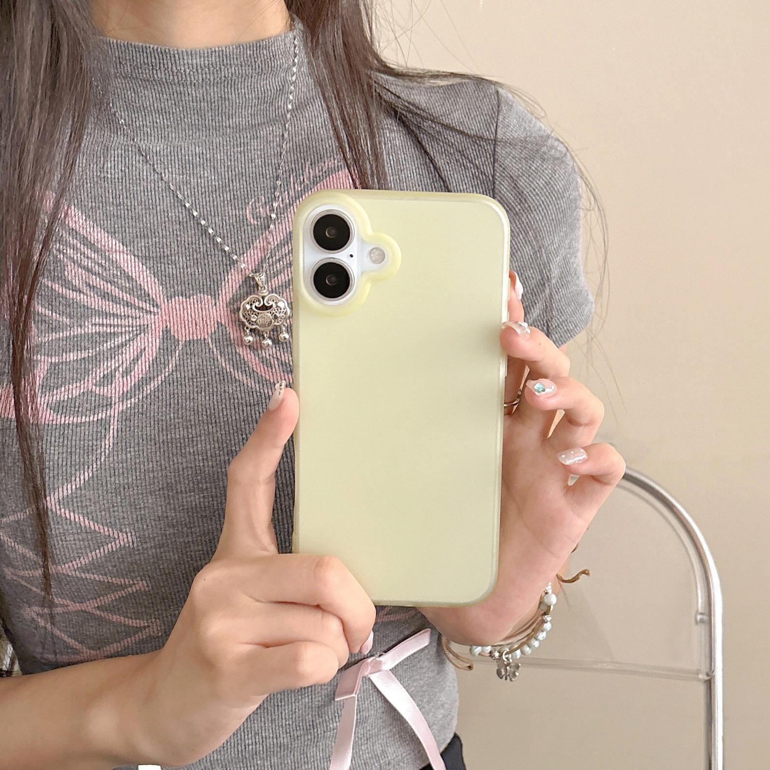 

Frosted Protective Case for iPhone 17 Pro Max with Skin-Feel and Large Cutouts, also fits Apple 16/15, Drop-Proof Design iPhone 17 Pro Max жёлтый