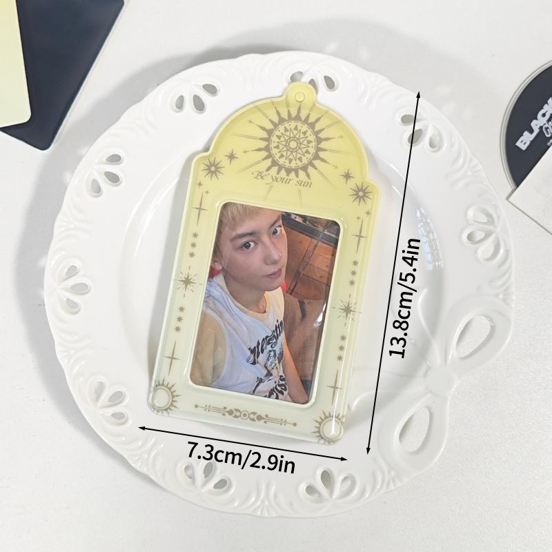 

Ins Photocards Holder Korean Idol Small Photo Holder Kpop Photo Display Stand Id Card Card Sleeve Hanging Keychains Set