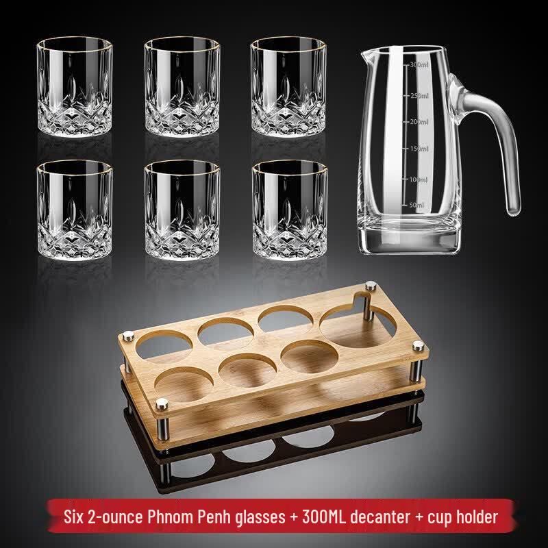 Qīwēi Premium Glass Baijiu Cup and Dispenser Set