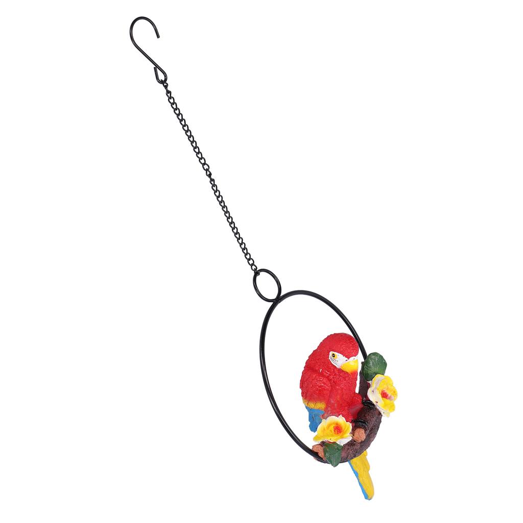 Ara Garten Anhänger Kunstharz Hängering Papageien Skulptur für Gehweg Hof Terrasse Rasen