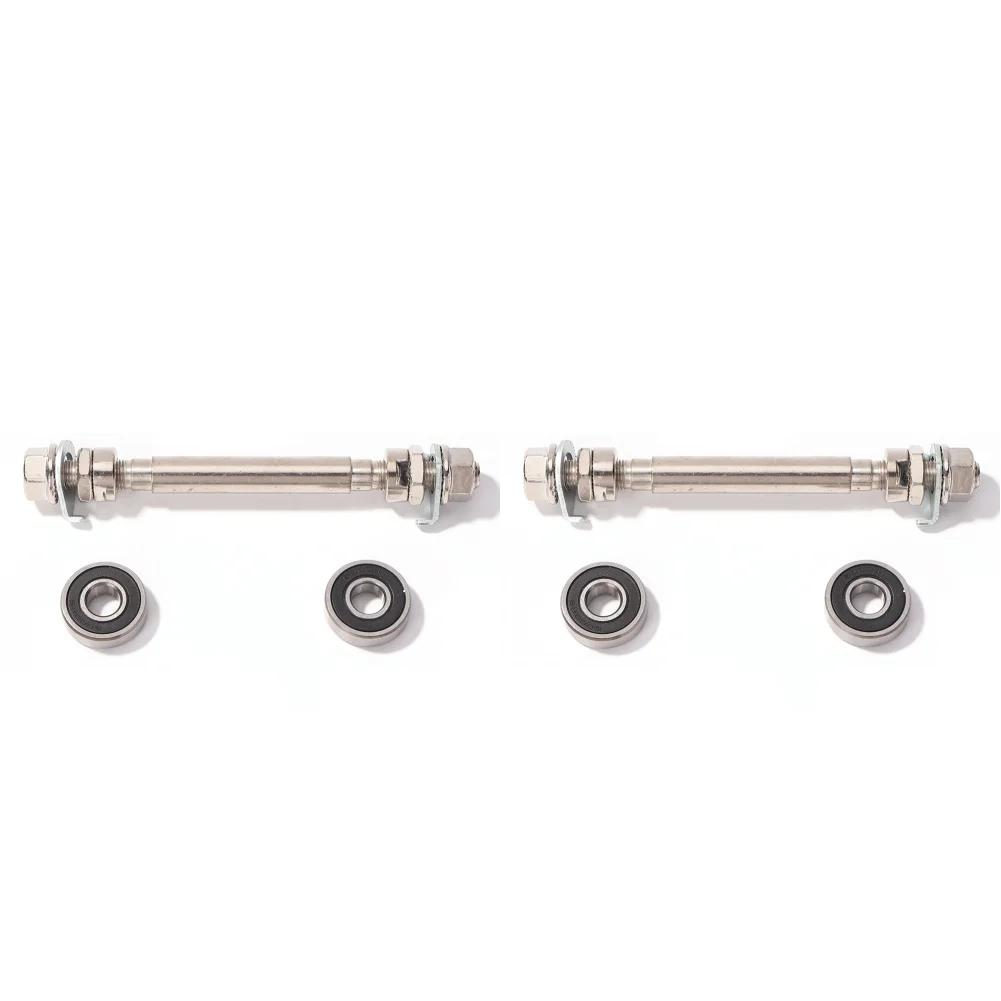 140mm/180mm Bicycle Front Rear Wheel Hub with 2 Bearings MTB Bicycle Spindle Shift Shaft Lever Cycling Replacement Parts 1/2set