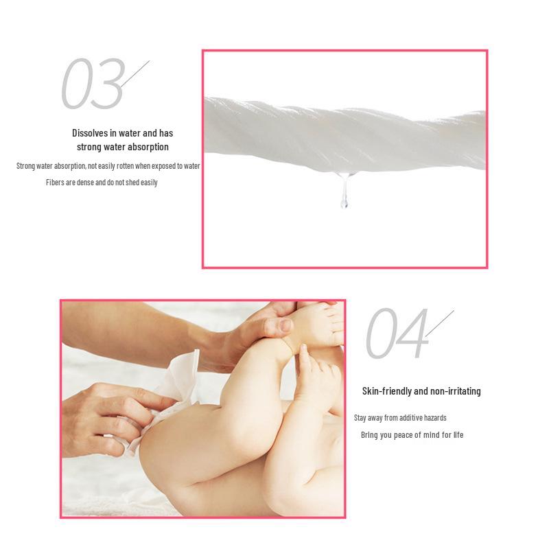 Huadi Large Facial Tissue Packs (8) - Virgin Wood Pulp, Four-Ply, L Size Wet Wipes