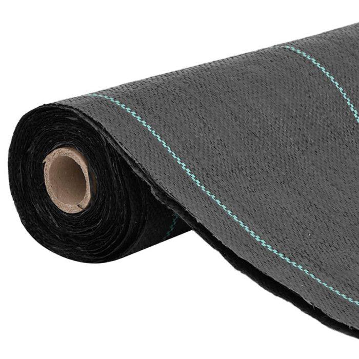 VidaXL Membrane anti-mauvaises herbes noir 1,5x25 m PP, tissu anti-mauvaises herbes, membrane de contrôle des mauvaises 4005152