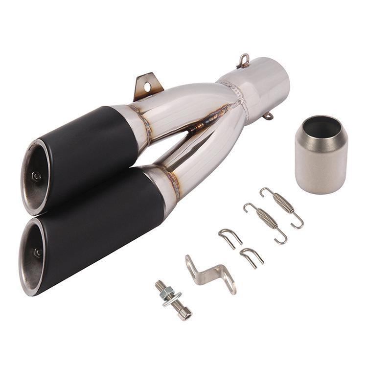 Dual Outlet Exhaust Tailpipe for CBR300, Yamaha R3/R25, Kawasaki Ninja 250 Motorcycle