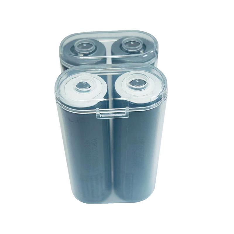 1Pc Transparent PP Plastic Battery Storage Box Section 20700 21700 Compatible Battery Case For Safe Storage