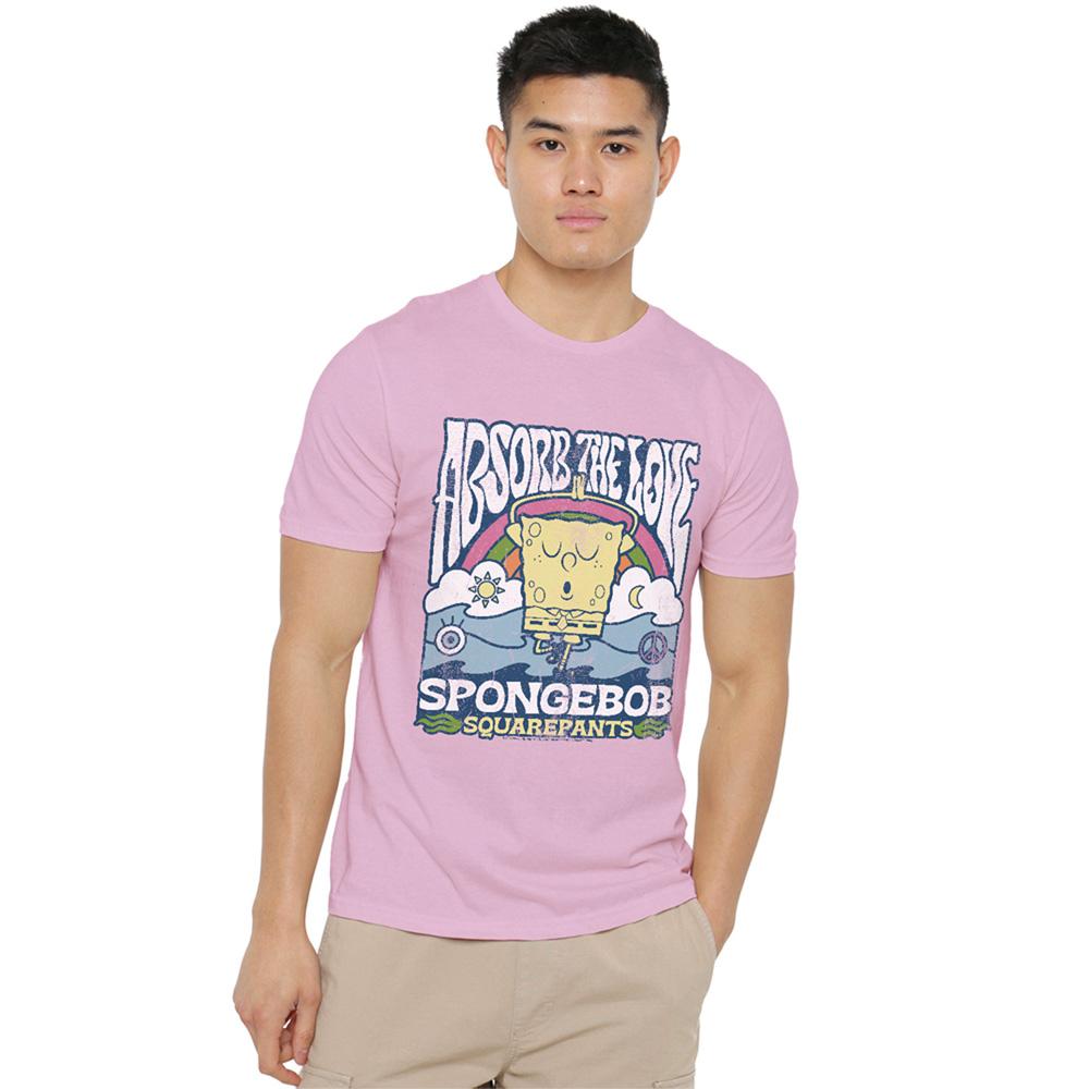SpongeBob SquarePants Unisex Adult Absorb The Love Poster T-Shirt