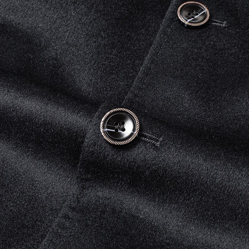 FAPAI Men's Merino Wool & Cashmere Blend Mid-Length Overcoat