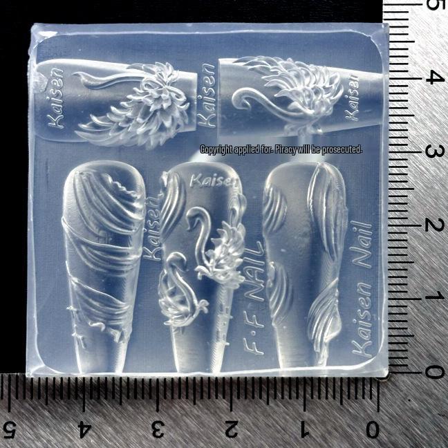 DIY Nail Art 3D Molds: Snake Skin, Swan Lake, Octopus & Monster Brain Series