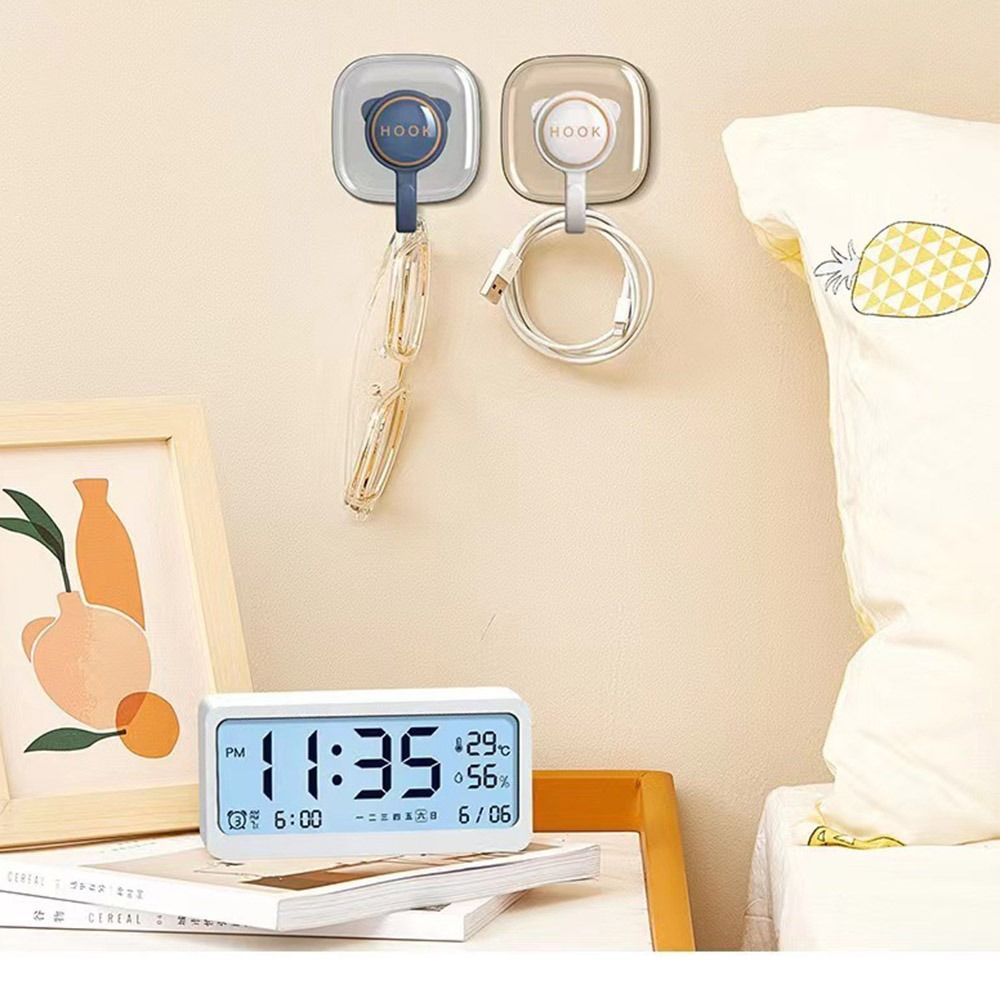 4Pcs/Pack Self Adhesive Bathroom Hooks Wall Mounted Towel Rack Coat Hanger  Key Cloth