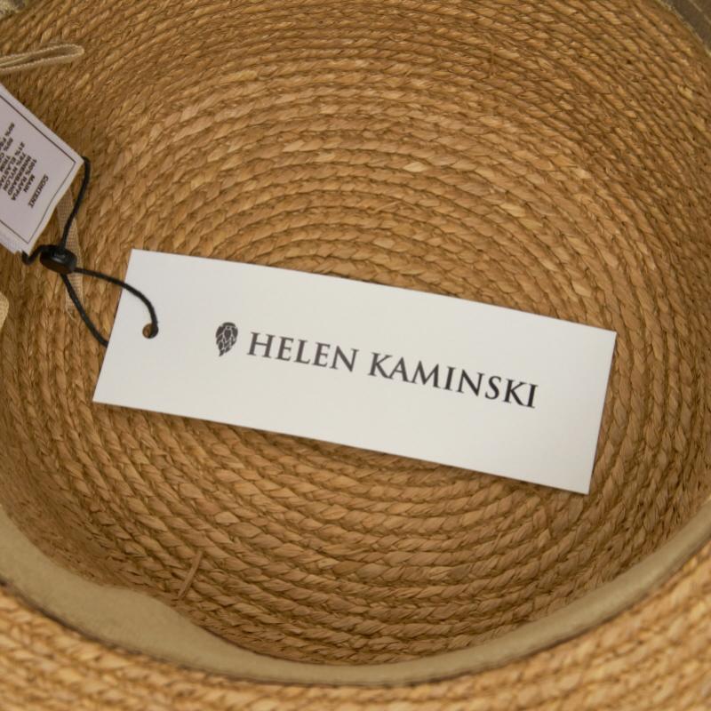 Helen Kaminski Boater Hat Bucket Hat Natural Black Ntbk Hat51545