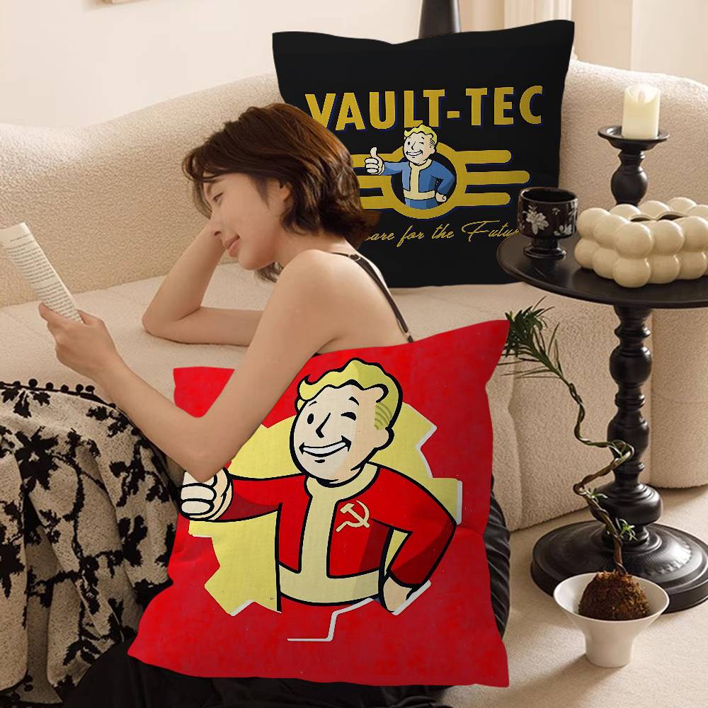Game FFallouts Pillow Covers Cartoon Sofa Decorative Home Doublesided Printing Short Plush Cute Cushion Cover