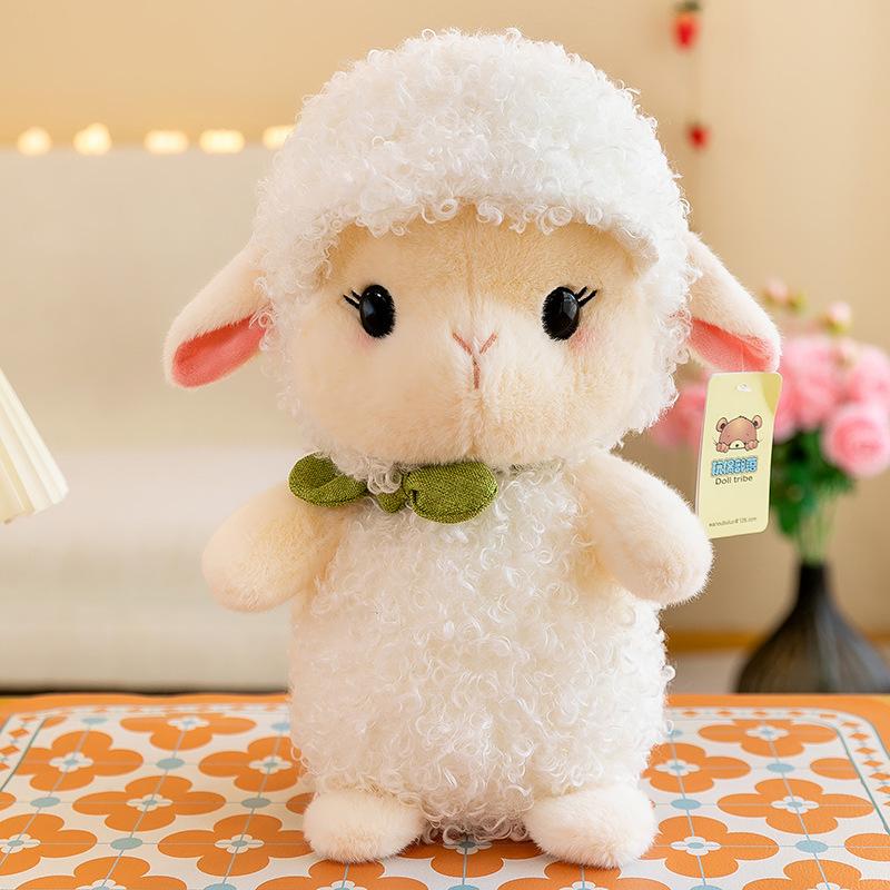 

Милая кукла-ролл в виде ягненка, плюшевая игрушка-ягненок, кукла для игрового автомата, свадебный подарок для бросания, подарок на день рождения ребенка 23cm белый