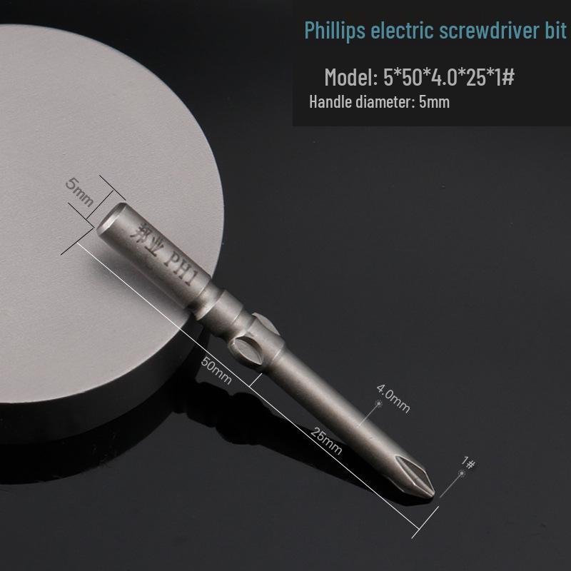 Hardened 5mm Magnetic S2 Steel Phillips Electric Screwdriver Bit Set
