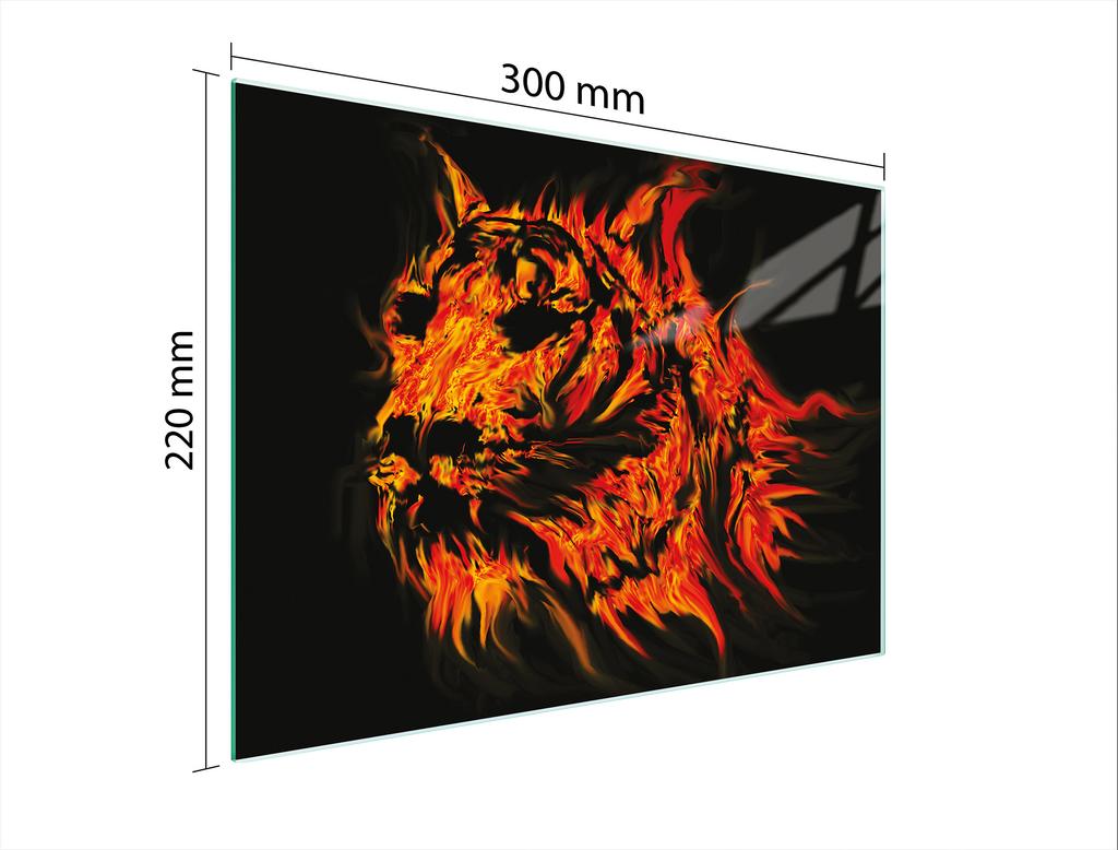SZKLANA DESKA DO KROEJNIA 30x22 TYGRYS