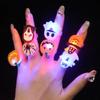 Halloween Christmas Luminous Rings Women Men Creative Cute Random Color Ring Pumpkin Ghost Spider Flash Finger Rings Fashion Accessories