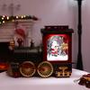 Durable2026 New Christmas Decorations Small Retro Dynamic Snow Music Lights Locomotive Ornament Set Props