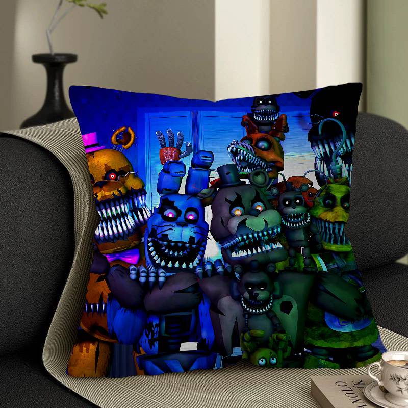 Fnaf Five-nights-At-Freddys Decorative Room Aesthetics Pillow Case Home Decor Bedroom Sofa Bed Couch Pillow Cover 45x45