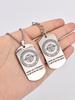 Stainless Steel Keyring and Necklace Set, Men's Gift, Engraved Badge